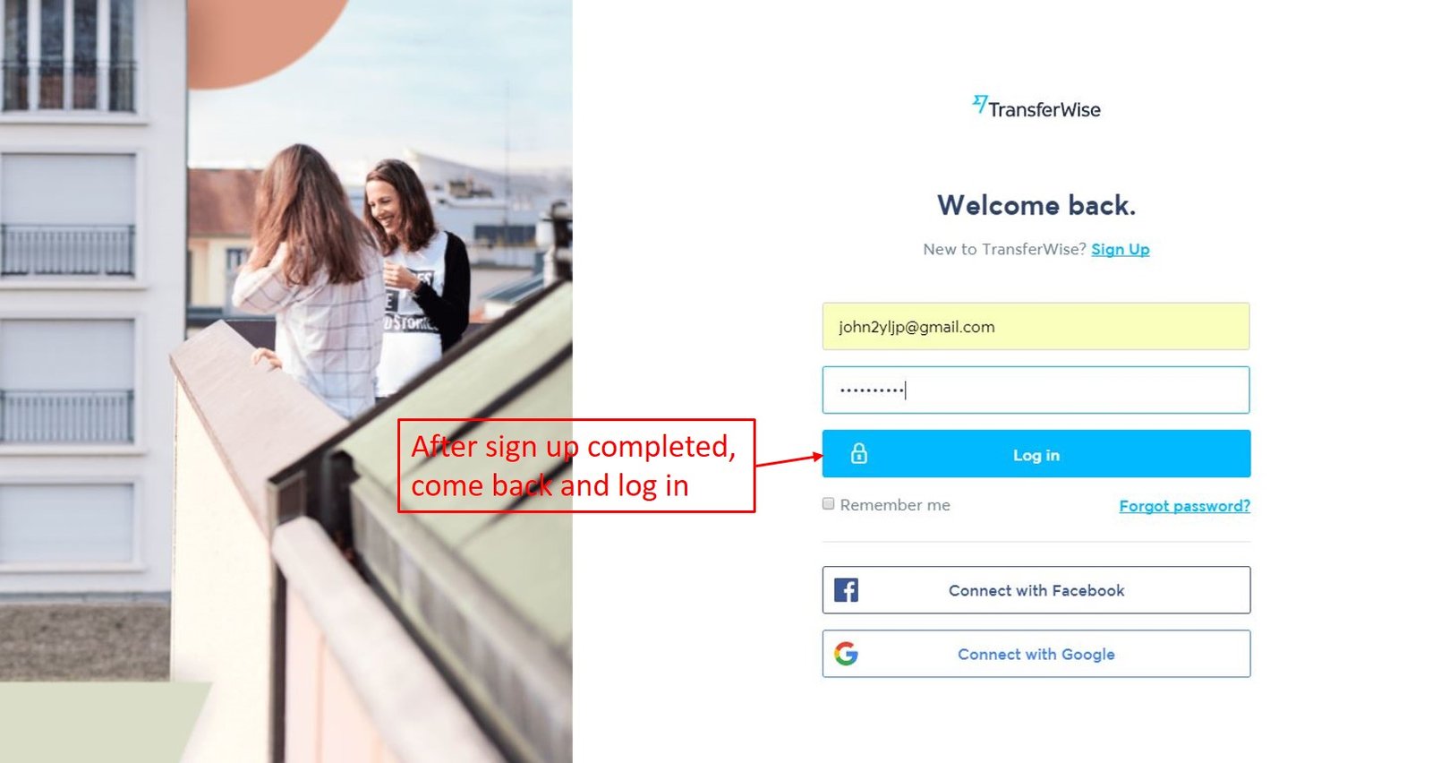 Transferwise Step by step 3